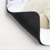 Polar Bären weiblich und zwei Bären 3 Mousepad (Ecke)