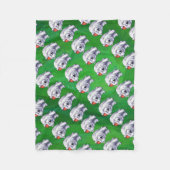 Polar Bären Weihnachten auf Grün Fleecedecke (Vorderseite)