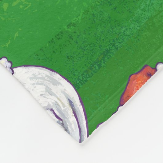 Polar Bären Weihnachten auf Grün Fleecedecke (Ecke)