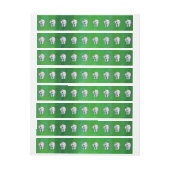 Polar Bären Weihnachten auf Grün Rundum-Adressaufkleber (Bogen)