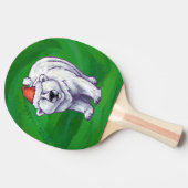 Polar Bären Weihnachten auf Grün Tischtennis Schläger (Seitenansicht)