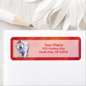 Polar Bären Weihnachten auf Rot (Insitu)