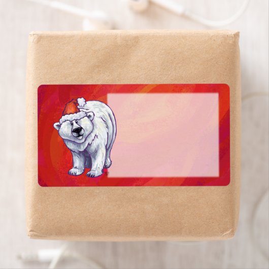 Polar Bären Weihnachten auf Rot (Insitu)