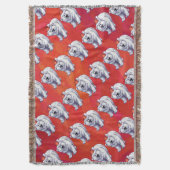 Polar Bären Weihnachten auf Rot Decke (Vorderseite Vertikal)