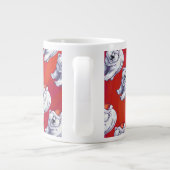 Polar Bären Weihnachten auf Rot Jumbo-Tasse (Rückseite)