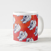 Polar Bären Weihnachten auf Rot Jumbo-Tasse (Vorderseite Rechts)