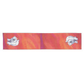 Polar Bären Weihnachten auf Rot Kurzer Tischläufer (Horizontal)