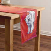 Polar Bären Weihnachten auf Rot Kurzer Tischläufer (Beispiel)