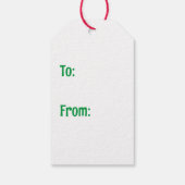 Polar Bären Weihnachten Weihnachten niedlich grün Geschenkanhänger (Rückseite)