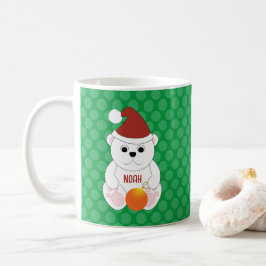 Polar Bären Weihnachten Weihnachtsmannmütze Person Kaffeetasse