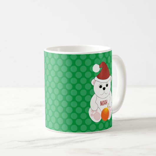 Polar Bären Weihnachten Weihnachtsmannmütze Person Kaffeetasse (VorderseiteRechts)