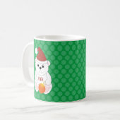 Polar Bären Weihnachten Weihnachtsmannmütze Person Kaffeetasse (Vorderseite Links)