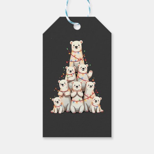 Polar Bären Weihnachtsbaum Frohe WeihnachtsWeihnac Geschenkanhänger (Vorderseite)