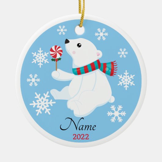 Polar Bären Weihnachtsbaum Ornament (Vorne)