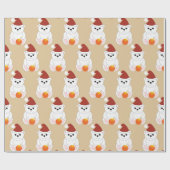Polar Bären Weihnachtsschmuck Muster Geschenkpapier (Flach)