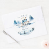 Polar Bären Winter Bärendusche Runder Aufkleber (Umschlag)