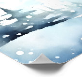 Polar Bären Winter Befriedigung Baby Dusche Willko Poster (Ecke)