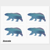 Polar-Bärenaufkleber im Acrylstil Rechteckiger Aufkleber (Blatt)