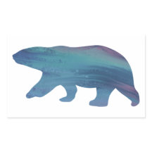 Polar-Bärenaufkleber im Acrylstil