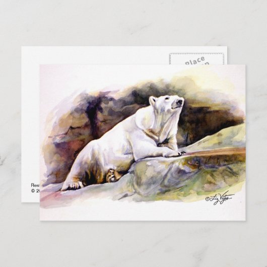 Polar-Bärenhintergrund Postkarte (Vorne/Hinten)