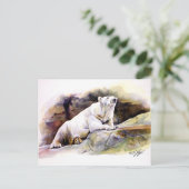 Polar-Bärenhintergrund Postkarte (Stehend Vorderseite)