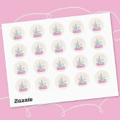 Polar Bärenjungen dekorieren Weihnachtsbaumsticker Runder Aufkleber