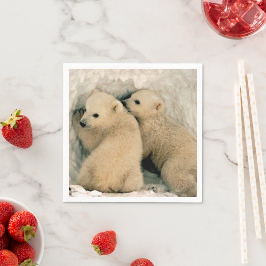 Polar Bärenkuppen im Schnee Serviette (Beispiel)