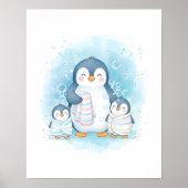 Polar Bath Time Kids Bathroom Wall Art Poster (Vorne)