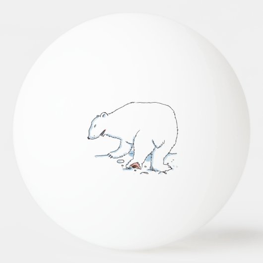 Polar Bear 1 Stern Tischtennisball (Vorderseite)