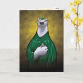 Polar Bear Abschluss Card Green Karte (Gelbe Blume)