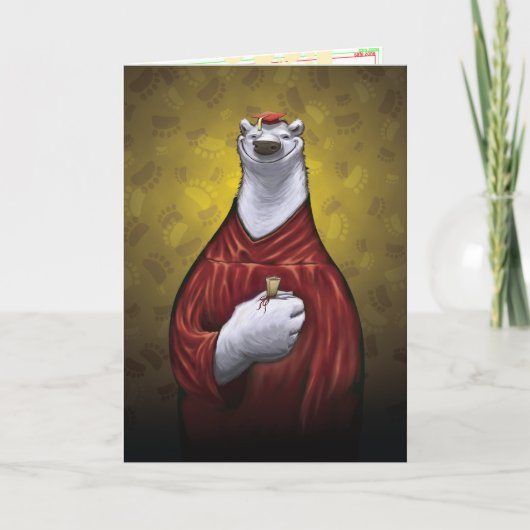 Polar Bear Abschluss Card Red Karte (Vorderseite)