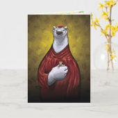 Polar Bear Abschluss Card Red Karte (Gelbe Blume)