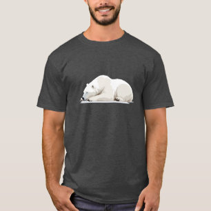 Polar Bear Adorable Süße Tier Schlafen Relaxen T-Shirt