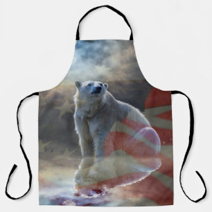 Polar Bear American Flag Schürze