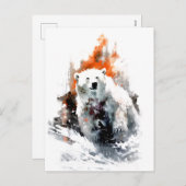 Polar Bear American Wild Animal Feiertagspostkarte (Vorne/Hinten)