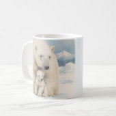 Polar Bear and Cub Arctic Elegante Kaffeetasse (Vorderseite Links)