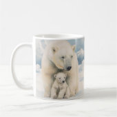 Polar Bear and Cub Arctic Elegante Kaffeetasse (Links)