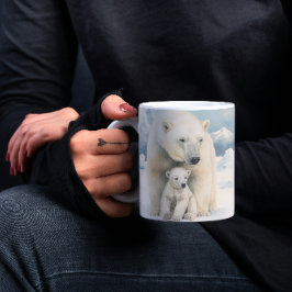 Polar Bear and Cub Arctic Elegante Kaffeetasse