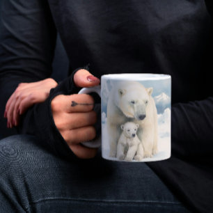 Polar Bear and Cub Arctic Elegante Kaffeetasse