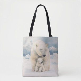 Polar Bear and Cub Arctic Elegante Tasche