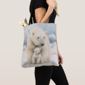 Polar Bear and Cub Arctic Elegante Tasche (Von Nahem)
