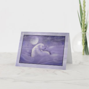 Polar Bear and Cube Christmas Card Feiertagskarte