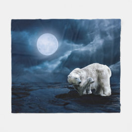 Polar Bear and Cube Fleecedecke