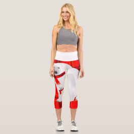 Polar Bear and Cube Kariert Scarfs Kariert Capri Leggings