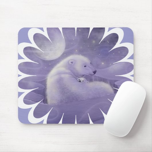 Polar Bear and Cube Mousepad (Mit Mouse)