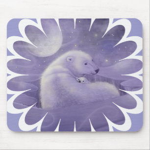 Polar Bear and Cube Mousepad