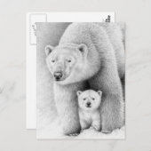Polar Bear and Cube Postcard Postkarte (Vorne/Hinten)