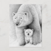 Polar Bear and Cube Postcard Postkarte (Vorderseite)