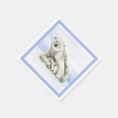 Polar Bear and Cube Serviette (Ecke)