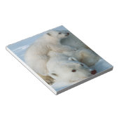 Polar Bear and Cube Wildlife Lovers Notizblock (angewinkelt)